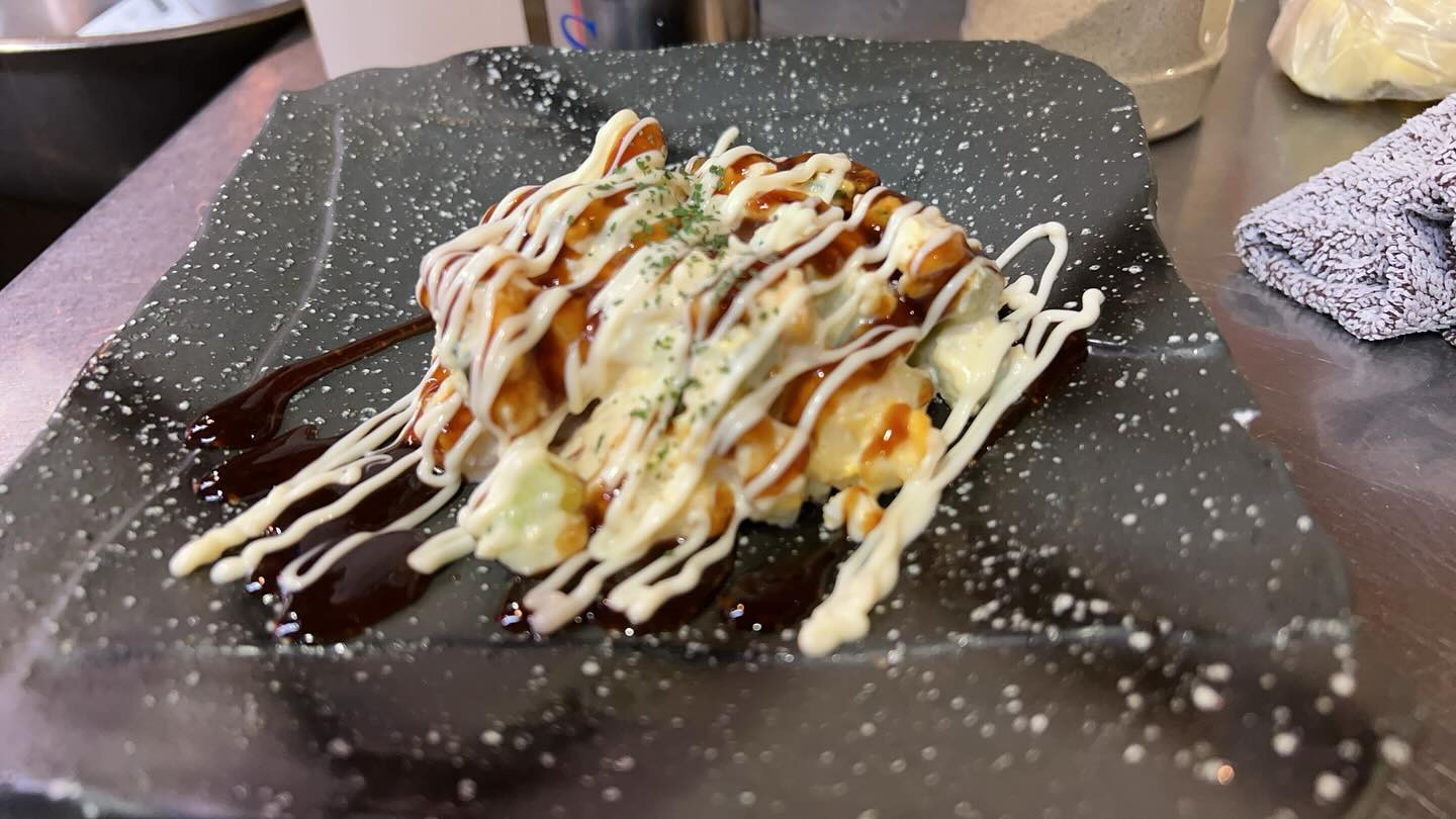 タコ焼き屋さんのポテサラ¥490